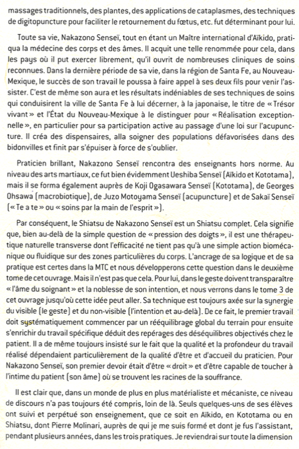 Bloc 2 de l'extrait du Livre Shiatsu Fondamental, Tome 1