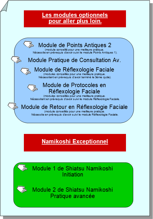 Cycle Shiatsu, les modules pour aller plus loin